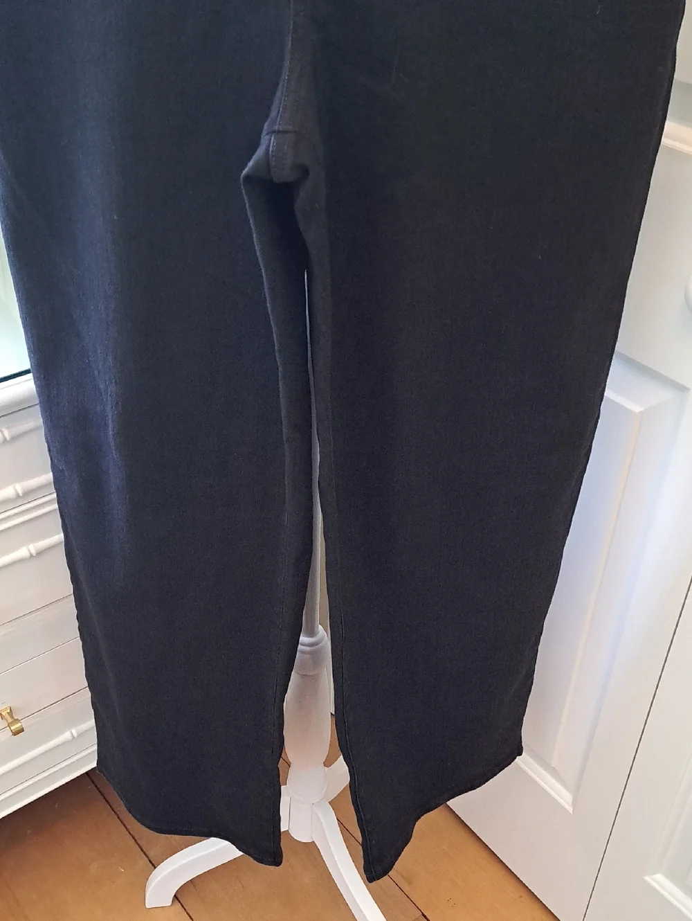 NWOT Madewell Womens The Perfect Vintage Wide Leg Black Stretch High Jeans 31